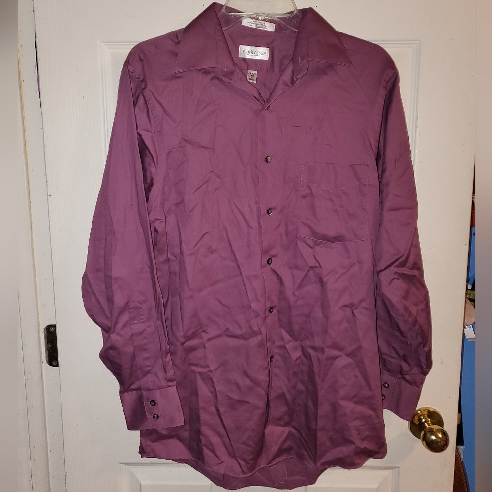 5 for $25 | Van Heusen Lux Sateen Button Down Long Sleeve Dress Shirt